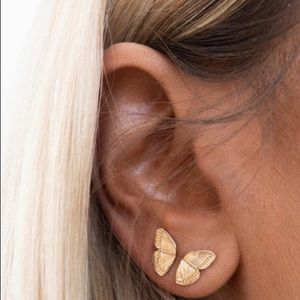 Gold Dani Butterfly Earrings